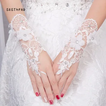 svadobné rukavice lacné svadobné doplnky pre nevesty Svadobné šaty rukavice ucuz novia barato svadobné rukavice