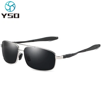 YSO Nové Polarizované Jazdy slnečné Okuliare Pre Mužov, UV400 Ochrana, Sklá Kovový Rám Mužov Luxusné Značky slnečné Okuliare S Príslušenstvom 513