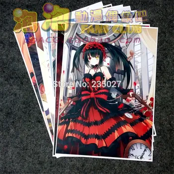 8 ks/set Anime DÁTUM LIVE plagát Tokisaki Kurumi nočná mora obrázok na stenu obrázky pre obývacia izba A3 Filmové plagáty dary